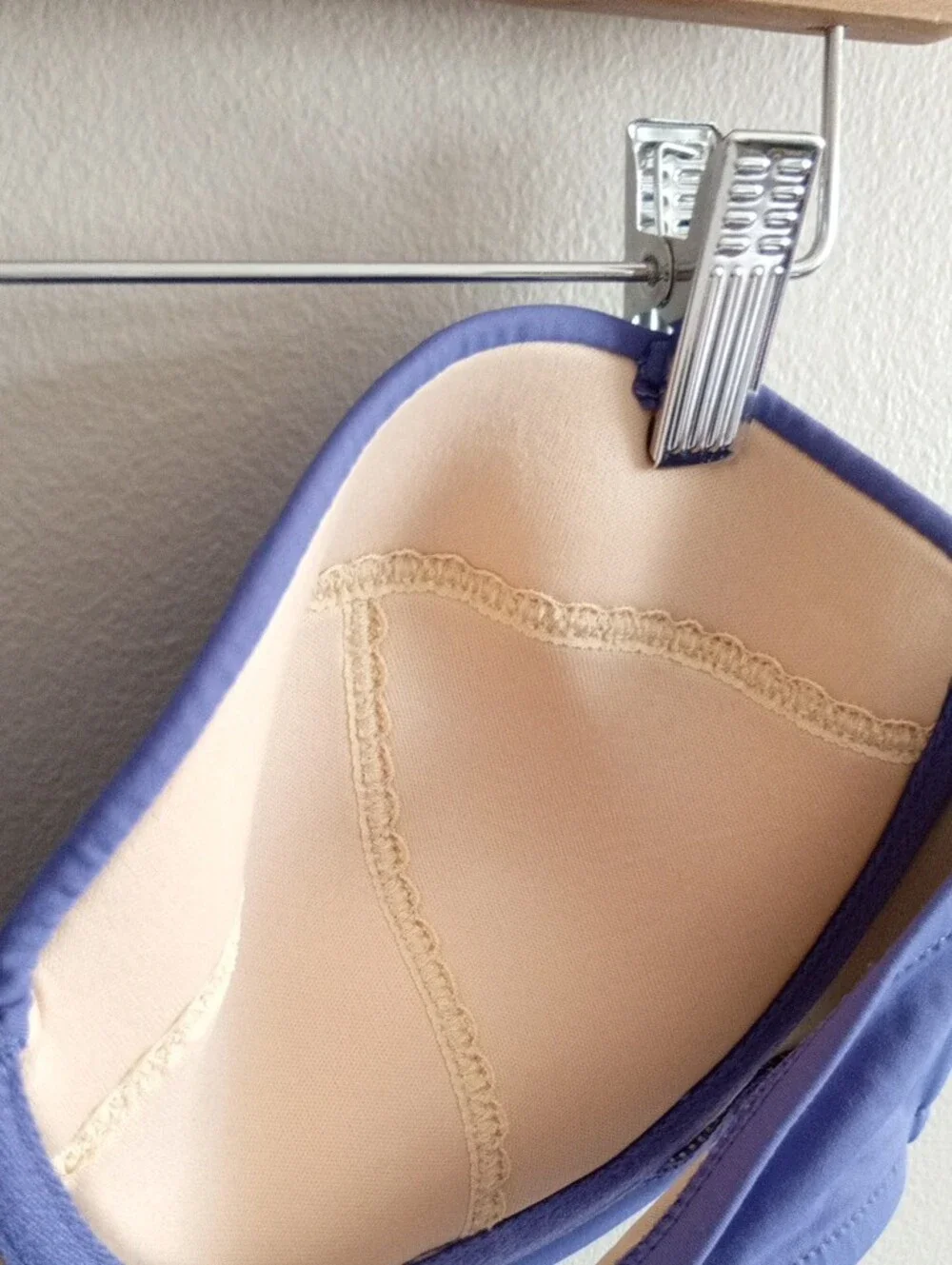 J. Crew Lavender Strapless Molded Bandeau Bra Swim Top 38D